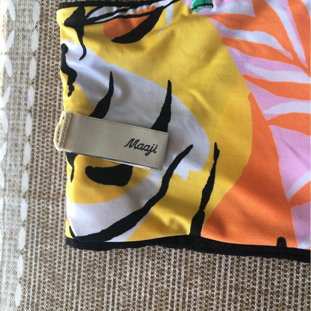 Maaji Reversible Black/Multi Color Ruffle Bikini … - image 5